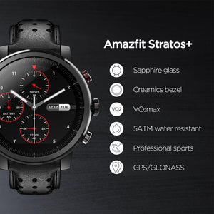 Amazfit Stratos+ Leather Strap Sapphire Glass Smartwatch Mr. Recovery